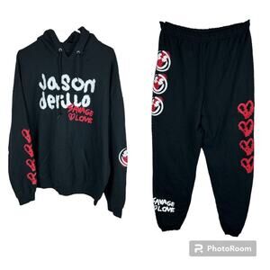 Jason Derulo Official Merch Savage Love Hoodie & Matching Jogger Pants XL Set